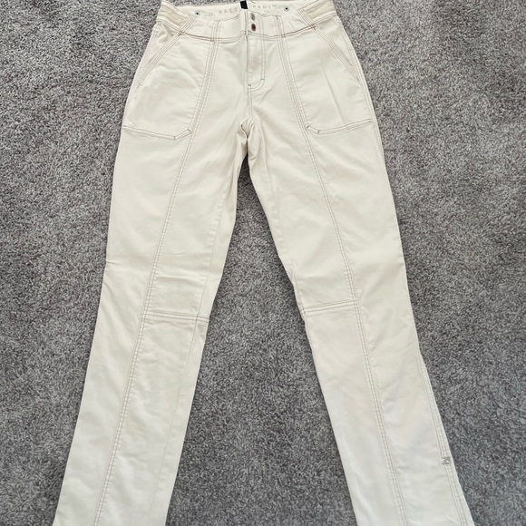 WHBM 2L PRET A PED BEIGE/light brown denim pants - Picture 2 of 5